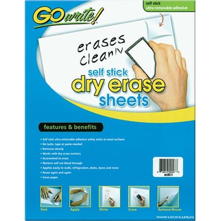 Pacon Corporation Pacon Corporation PACASB8511 Go Write Dry Erase Sheets 30Pk 8 .50 X 11 Plain PACASB8511